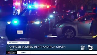 SDPD officer hurt in hit-and-run in Grant Hill