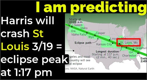 I am predicting: Harris' plane will crash on March 19 = 2017 ECLIPSE PEAK AT 1:17 PM