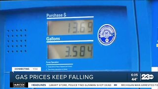 Gas prices keep falling as the holidays begin