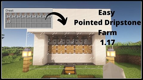How To Make Simple Pointed Dripstone Farm In Minecraft || Fully automatic Dripstone Farm AFK