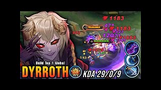 29 Kills!! One Shot Build Dyrroth Crazy Critical Damage!! - Build Top 1 Global Dyrroth ~ MLBB