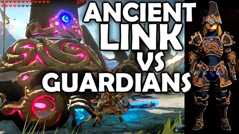 FUNNY! Link DESTROYS Guardians with EASE - Breath of the Wild Ancient Armor Bladesaw BotW | BASEMENT