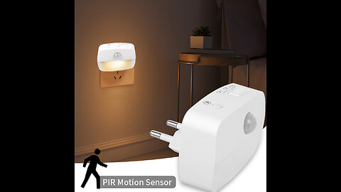 LED Night Light EU Plug In Smart Motion Sensor Light 220V Wall Lamp for Home