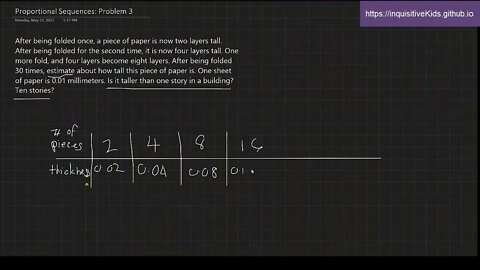 Proportional Sequences: Problem 3