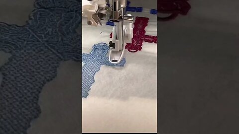 33 minutes of embroidery in 33 seconds - #laceembroidery #machineembroidery