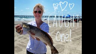 Girl kayak fishing for REDFISH!