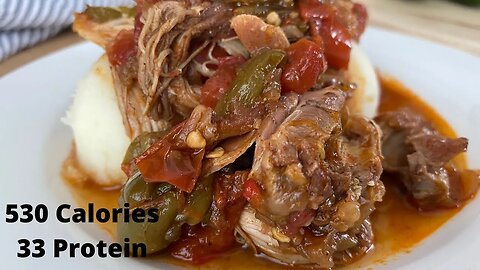 Healthy Slow Cooked Chicken Thighs with Bell Peppers and Onions