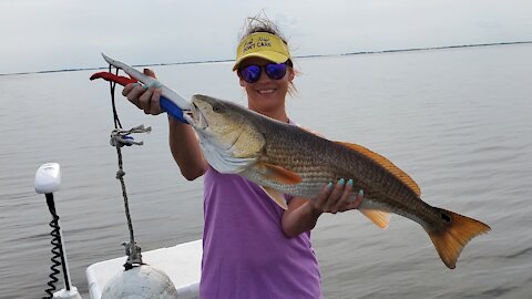 Smashing Redfish on Spoons in Myrtle Grove, Louisiana