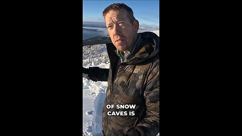 Outdoorboys experiments the strength of his igloo