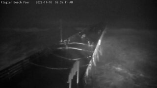 Tropical Storm Nicole hammers Flagler Beach Pier