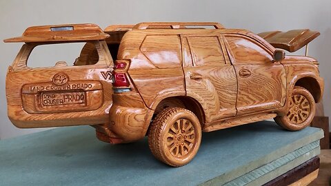 Building a Toyota Prado Land Cruiser 2020 Wooden Model: The Skill andCraftsmanship of a Carpenter