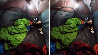 Woman Has Courageous Camping Trip In A Storm