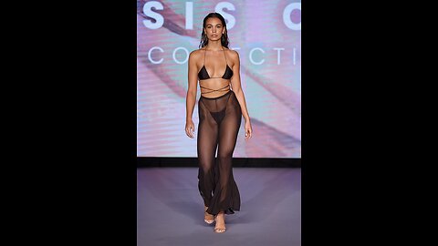 sexy model walk Oh Polly Neena Swimwear Fashion Show - Paraiso Miami Beach 4K