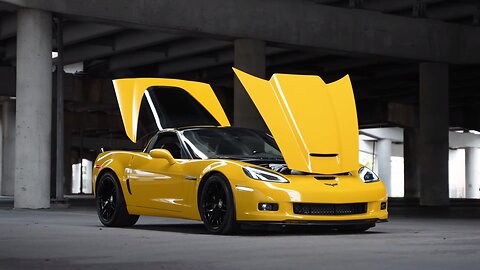 Cinematic trailer for the yellow C6 Corvette