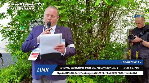 Vortrag: BVerfG-Urteil Meinungsfreiheit, Kontaktschuld Max Eders - #FREEMAXEDER Umzug 7.5.23 (2)