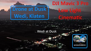 Beautiful cinematic dusk over Wedi, Klaten from DJI Mavik 3 drone