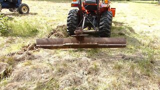 #160 TRYING To Dig A Ditch With A Scraper Blade In My Notoriously Wet Field