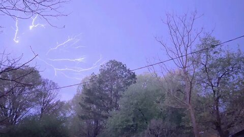 Slow motion of lightning on 4/5/22