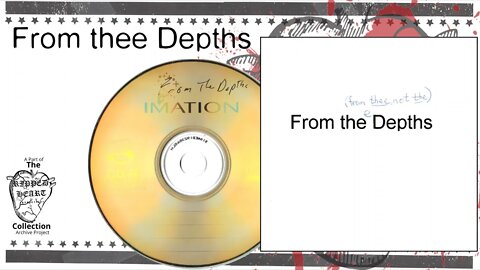 From Thee Depths 💿 1-Song CD Single. 2001 Demo CD.