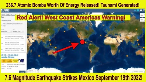 7.6 Magnitude Earthquake Strikes Mexico September 19th 2022!
