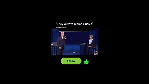 “They always blame Russia” Donald Trump
