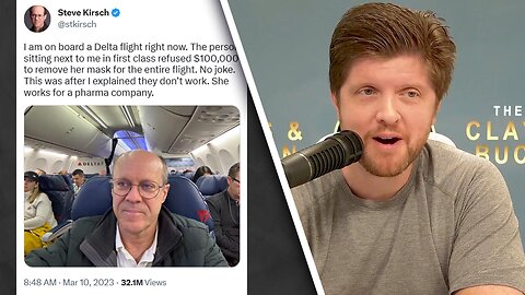 Tech Millionaire Offers Plane Passenger $100K to Take Off Mask | The Clay Travis & Buck Sexton Show