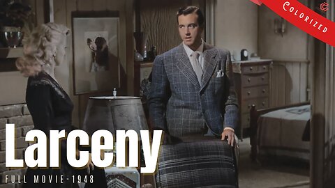 Larceny (1948) | Colorized Full Movie | John Payne, Joan Caulfield | Film Noir Crime | Subtitled