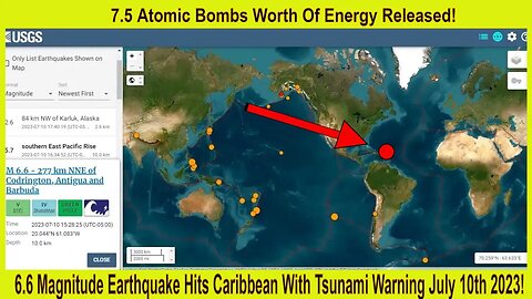 6.6 Magnitude Earthquake Hits Caribbean With Tsunami Warning July 10th 2023!