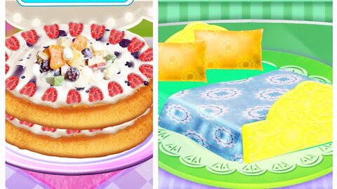 Princess Cake🎂 Making - Princess Bed Cake - Play fun Cooking game