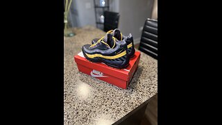 I’m a sneaker 👟 head series. Nike air max 95. Gray/ orange/ black .