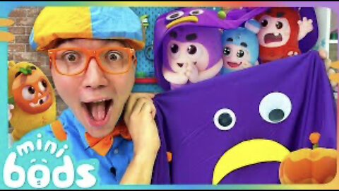 Blippi Makes Jeff's Halloween Costume! 👻 | 🌈 Minibods 🌈 | Preschool Cartoons for Toddlers