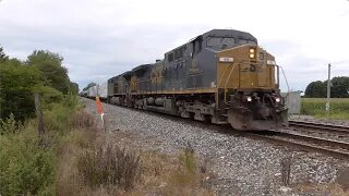 CSX M370 Manifest Mixed Freight Train from Sterling, Ohio August 13, 2022