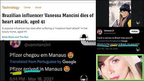 BRAZILIAN WOMAN (INFLUENCER) KILLED BY PFIZER VAX POISON HEART ATTACK