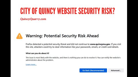 City of Quincy Website A Security Risk?