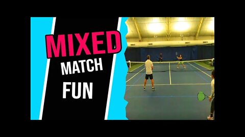 Mixed tennis match YouTube challenge Hecks Tennis vs ItstennisMi