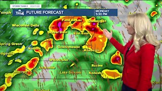 Slight risk for severe thunderstorms Monday