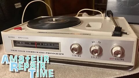 Repairing A TAYA Portable Stereo Radio Phonograph - The AM Only Uses 1 Speaker?- Amateur Repair Time