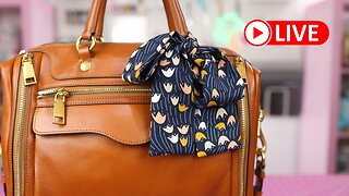 DIY Purse Scarf | Bandeau Twilly for Bags 🔴 LIVE from the Sewing Room