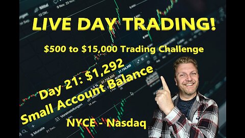 LIVE DAY TRADING | $500 Small Account Challenge Day 21 ($1,292) | S&P 500, NASDAQ, NYSE |