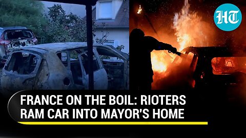 France Rioters Go Berserk in Paris; Ram Burning Car Into Mayor's Home