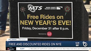 Free and discounted rides available for San Diegans on New Year's Eve