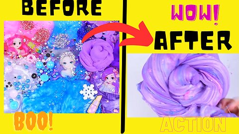 Beautiful Frozen transformation to purple slime