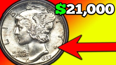 RARE 1927 Silver Mercury Dime Coins Worth Money!