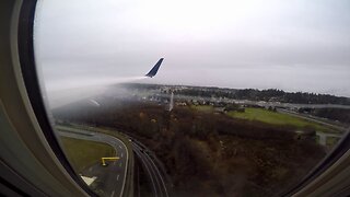 DAL885 - Raleigh to Seattle - Real Flight Footage - Butter landing with cool vapor trails