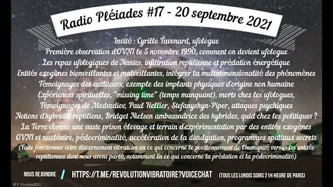 Radio Pléiades #17 - Ufologie et Reptiliens - 20 septembre 2021