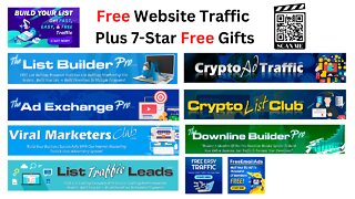 Free website traffic apps 1000 credits for each traffic app you join, Plus free 7 star free gifts,