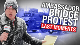 Week-long Ambassador Bridge protest broken up after police make arrests, tow vehicles
