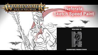 Warhammer Age of Sigmar Speedpaint - Neferata Sketch