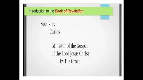 Introduction to Book of Revelation and Chapter One