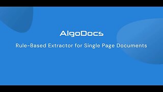 Rule Based Extractor for Single Page Documents